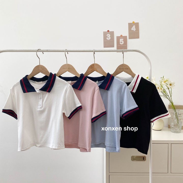 Áo thun polo nữ croptop Xonxen shop chất cotton thoáng mát free size, mã 1135 | BigBuy360 - bigbuy360.vn