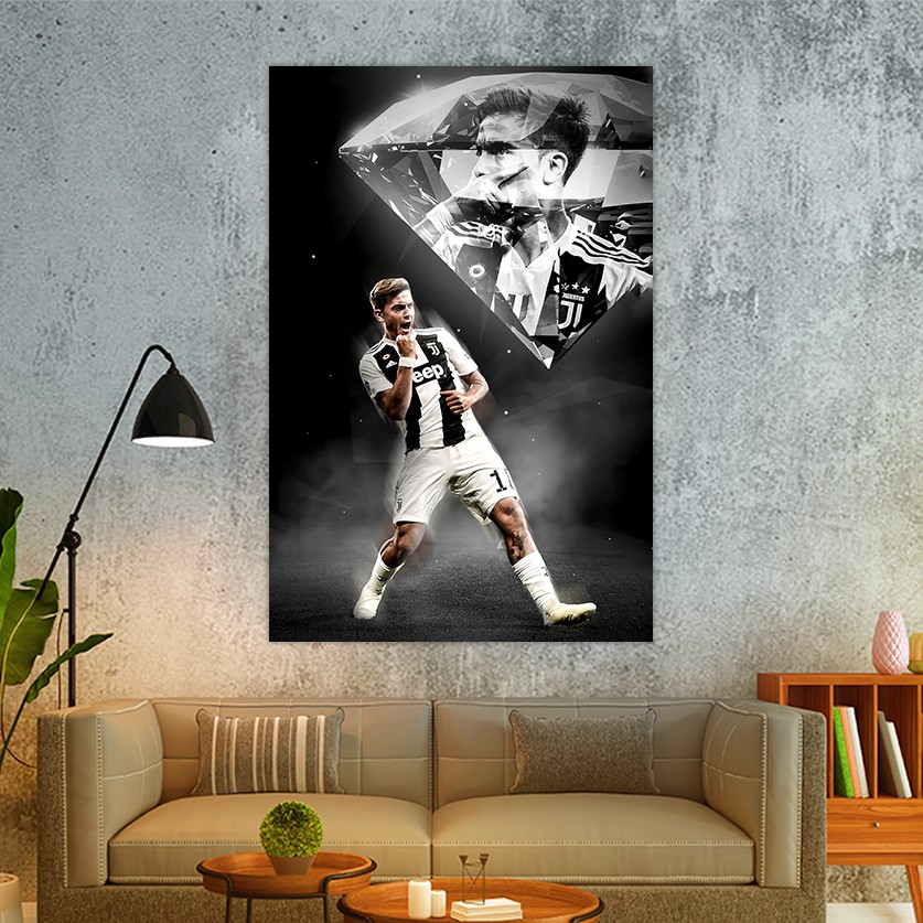 Poster Dán Tường Dybala | Decal Dán Tường Cầu Thủ Bóng Đá Kích Thước 40*60 Cm