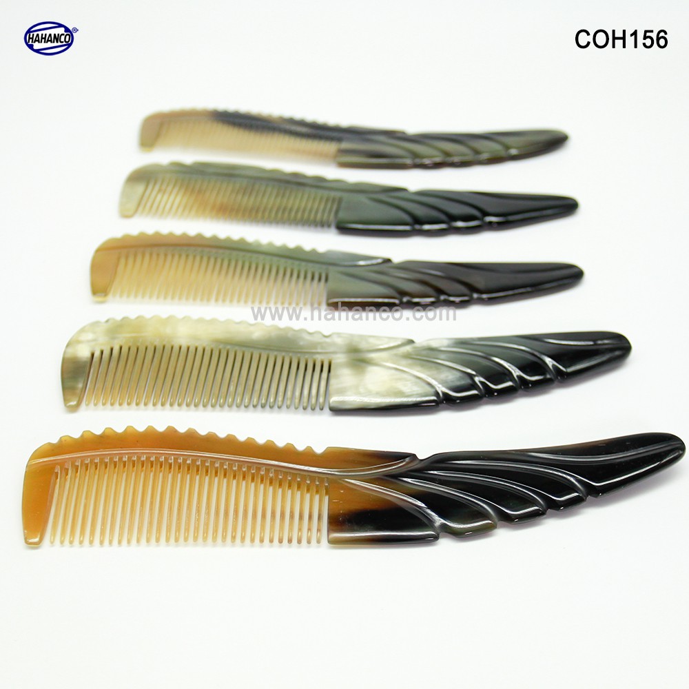 Lược sừng thân cánh chim - COH156 (Size: XXL - 22cm) Mẫu cao cấp màu sắc đẹp - Horn Comb of HAHANCO - Chăm sóc tóc