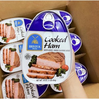 Thịt ham bristol hàng mỹ 454 gram date 2023