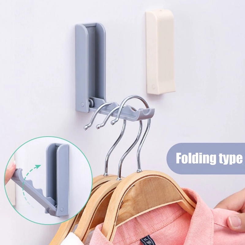 Móc Treo Mũ/Áo Khoác Gắn Tường Bằng PP Bền Không Dính Có Thể Gập Gọn Cho Phòng Ngủ