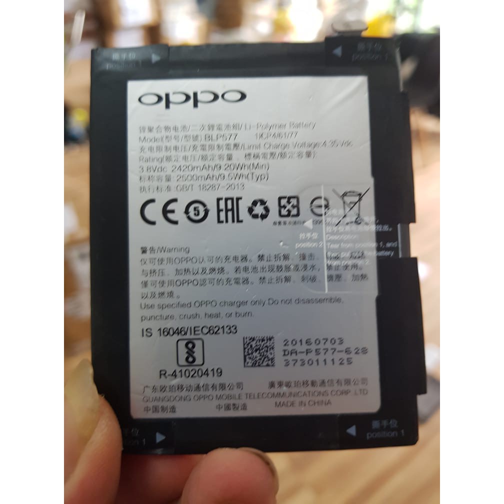 PIN OPPO BLP577 Zin Tháo Máy- OPPO MIRROR 5/ A51W - OPPO NEO 7/ A33W BATTERY