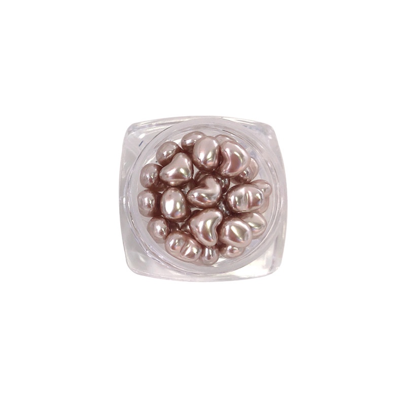 Trang sức móng tay ngọc trai hình trái tim ba chiều 20 CÁI / Trang sức kim cương trái tim Baroque đóng chai