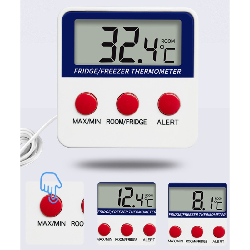 Đồng Hồ Báo Thức Kỹ Thuật Số AOTO Max / Min Đo Nhiệt Độ Tủ Lạnh