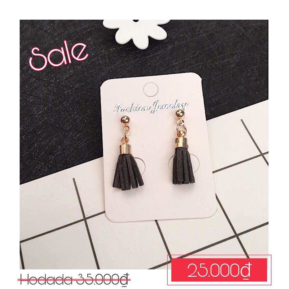 Bông tai tua rua nhỏ nhắn