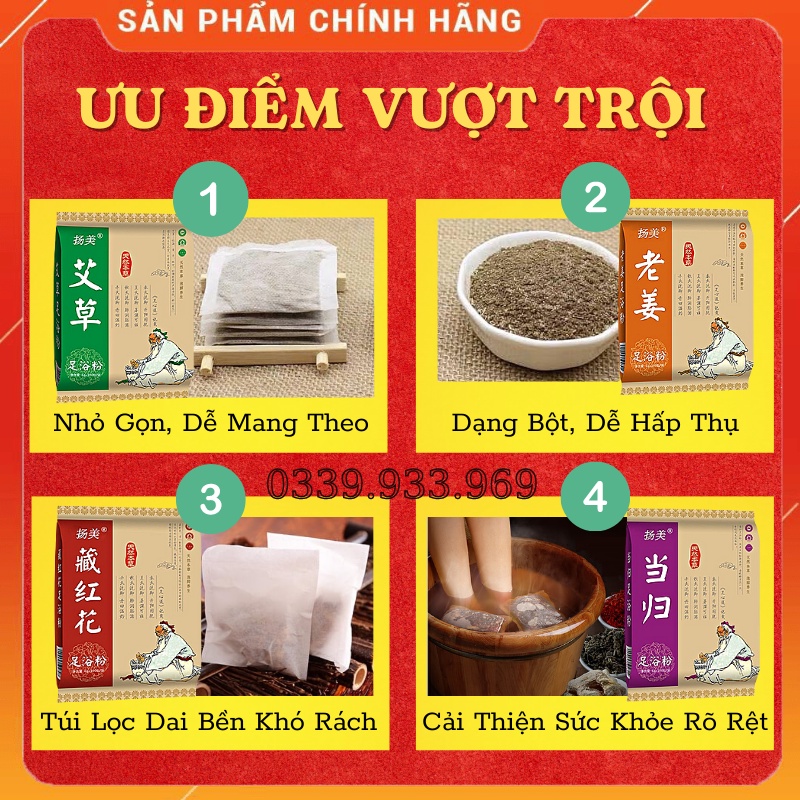 Thảo Dược Ngâm Chân, Bột Ngâm Chân - Thải Độc Cơ Thể, Giảm Đau Nhức Xương Khớp - Tê Chân - Giảm Hôi Chân