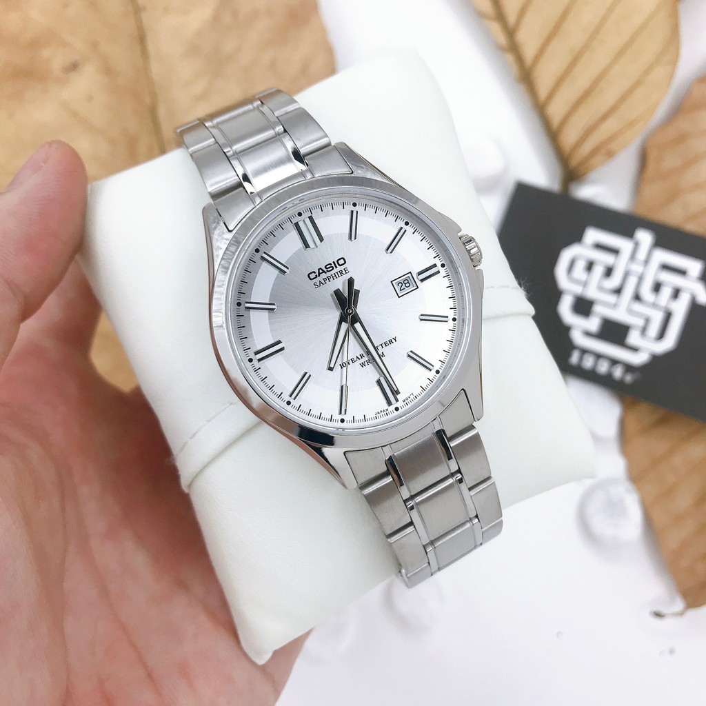 Đồng hồ nam Casio MTS-100 / MTS-100D-7A kính Sapphire chống trầy, pin 10 năm chính hãng