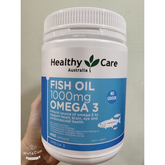 Dầu cá tự nhiên Fish Oil Healthy Care Omega3 1000mg 400 Viên Úc