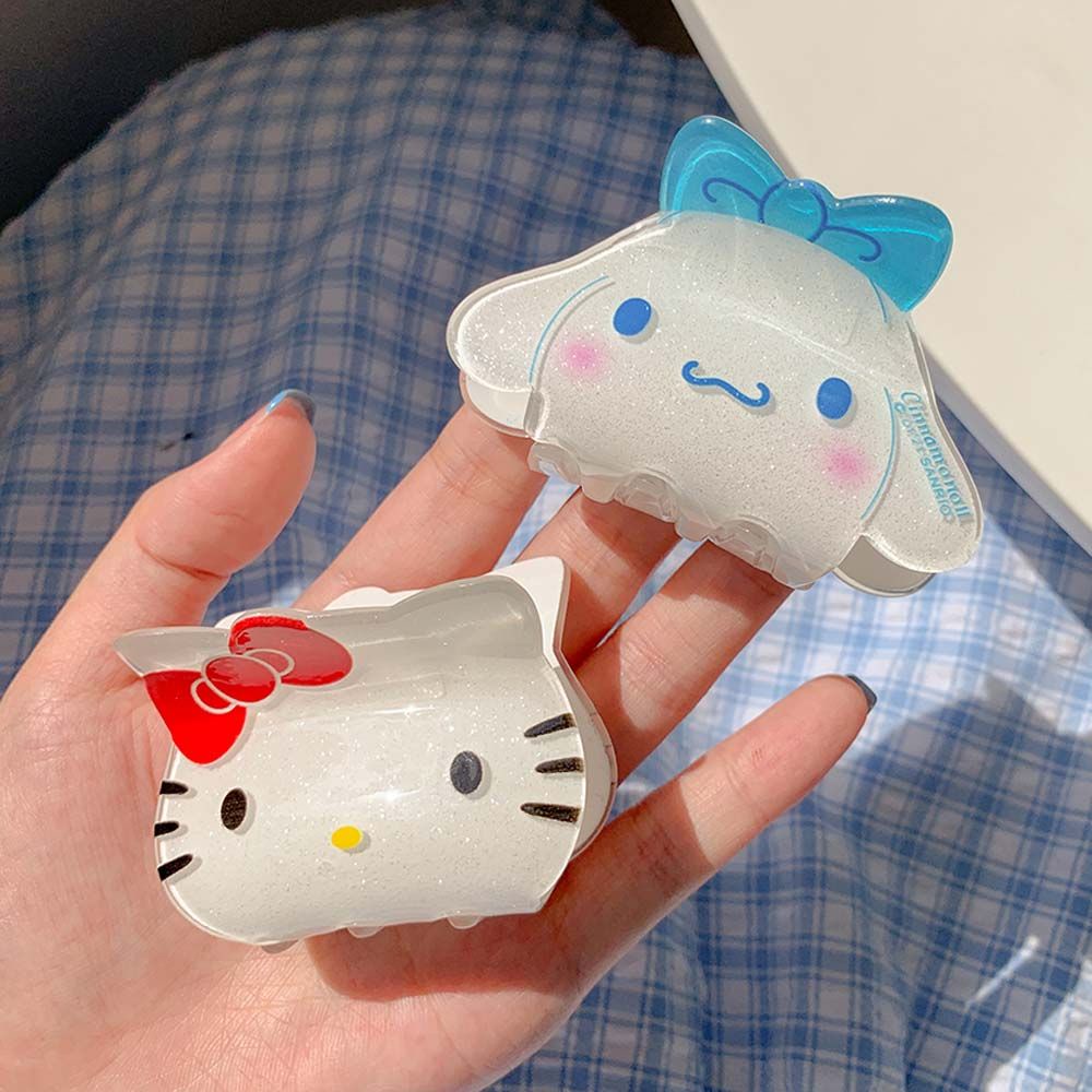 Kẹp Tóc Hình Tai Thỏ / Cá Mập / Chó Hoạt Hình Lấp Lánh Nhiều Màu Dễ Thương Phong Cách Hàn Quốc Cho Nữ