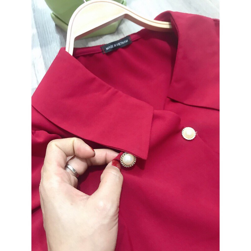 Đầm bầu suông thiết kế Aidenshop Váy bầu công sở chất thái trượt min cộc tay mùa hè 2022