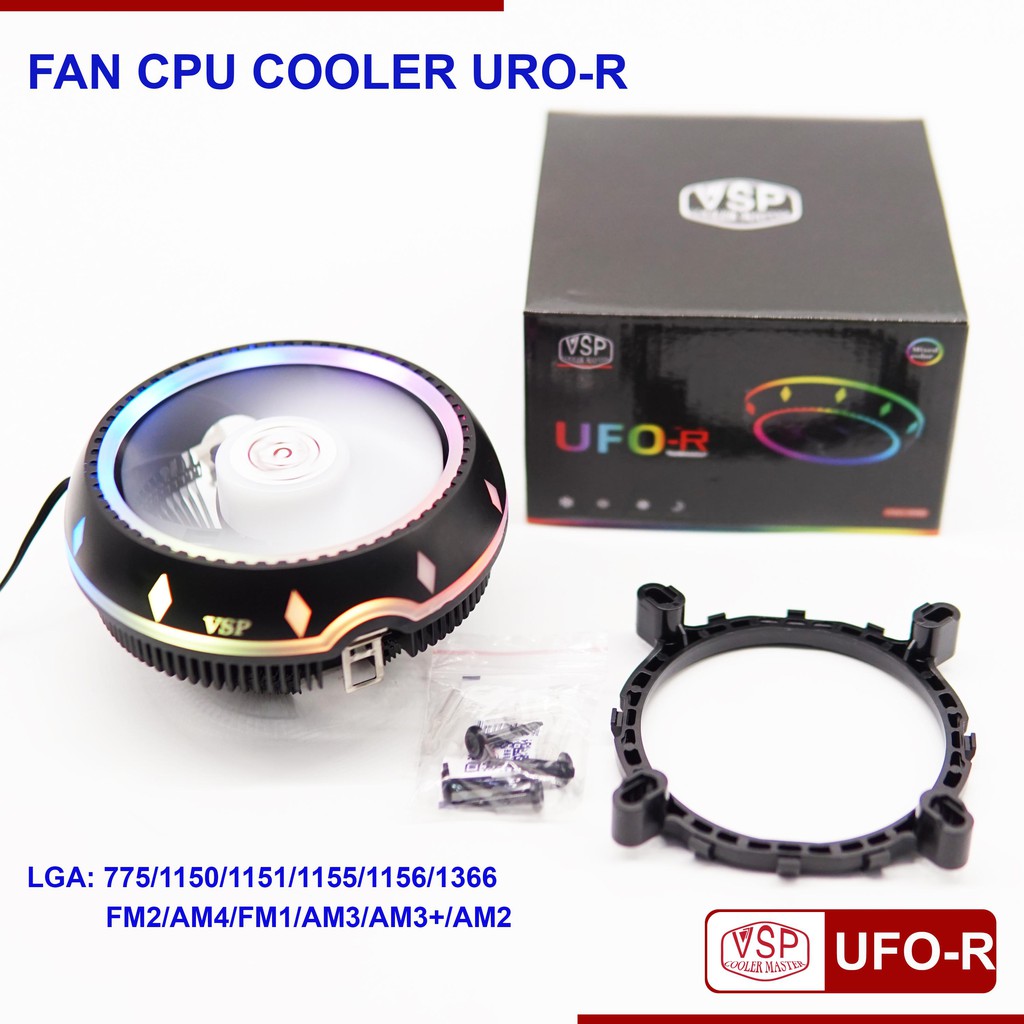 Quạt Tản Nhiệt CPU VSP Cooler UFO-r đa shocket led RGB