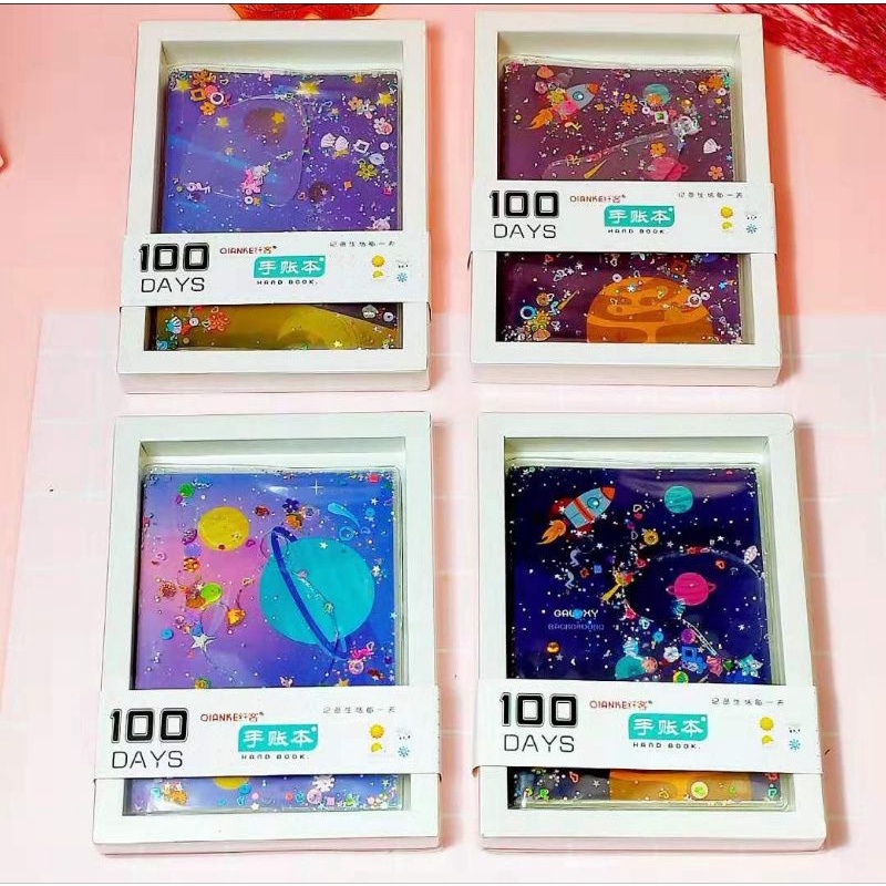 SỔ BÌA NƯỚC KIM TUYẾN KHỔ A6 NHIỀU MẪU (Sổ cỡ 14,5cm)