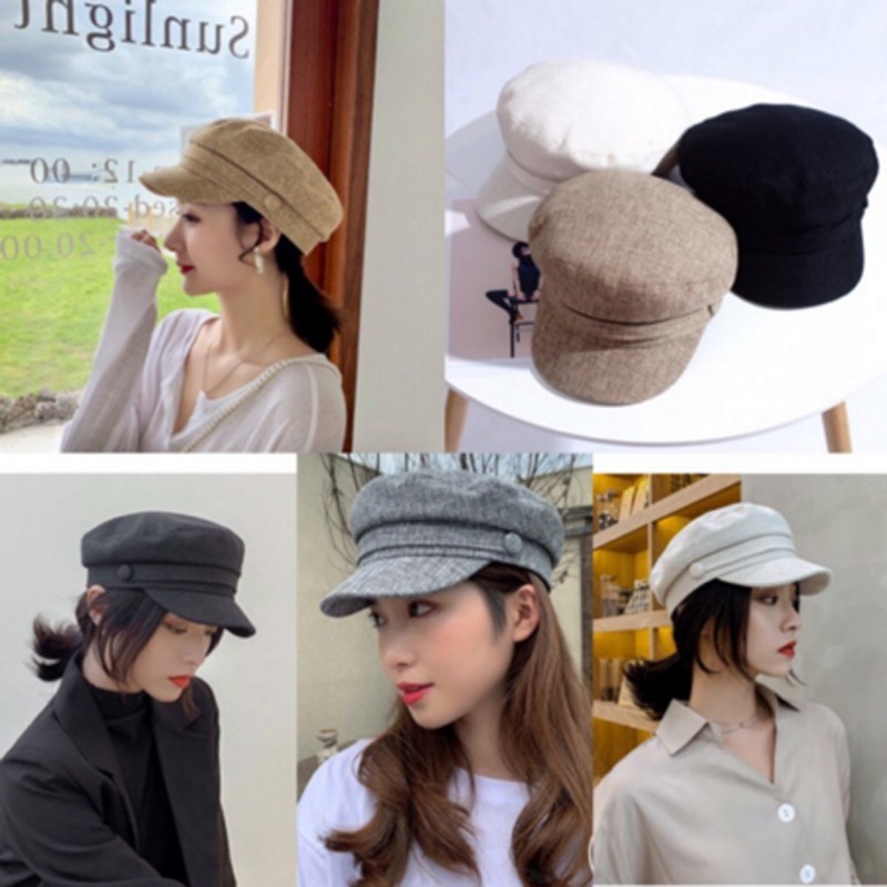 Mũ Baret nồi nữ kiểu dáng Hàn Quốc