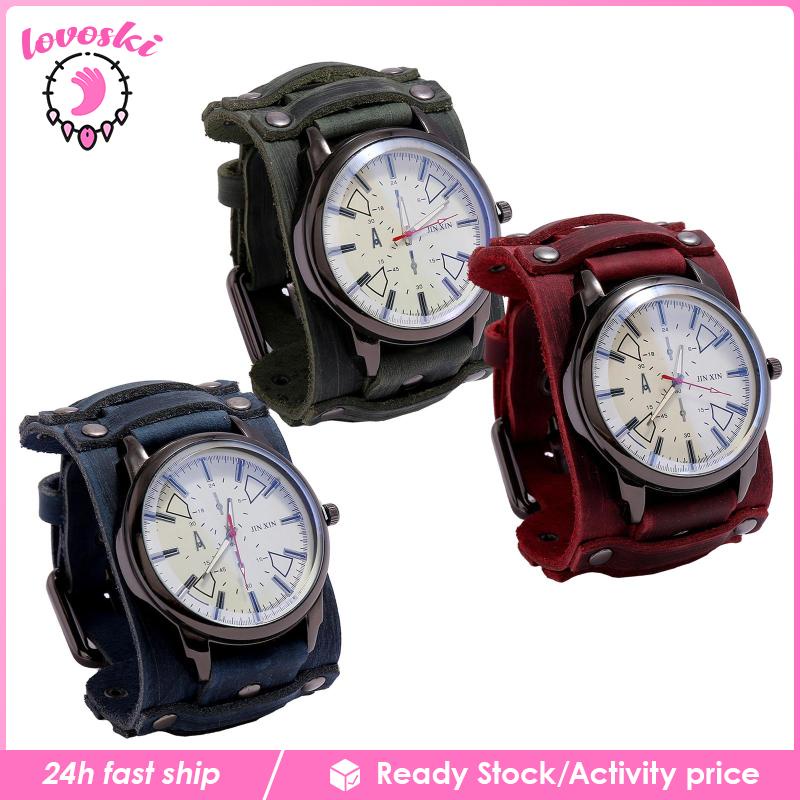 Đồng Hồ Nam Dây Da Thật Phong Cách Retro