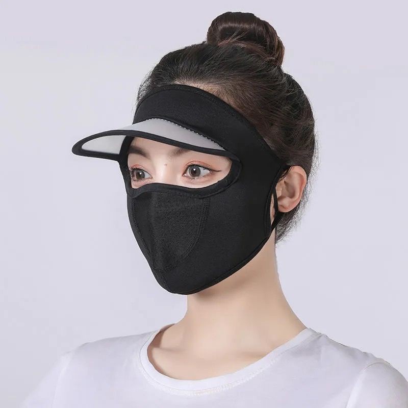 Khẩu trang ninja che kín mặt có chìa chống nắng bụi vải thun đeo tai thoáng mát nam nữ đeo được