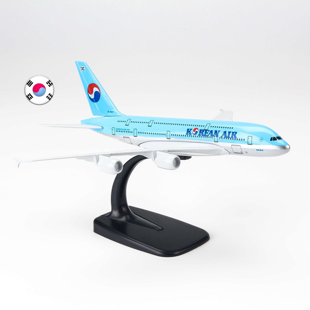 Mô hình máy bay Korean Air Airbus A380 20cm Everfly