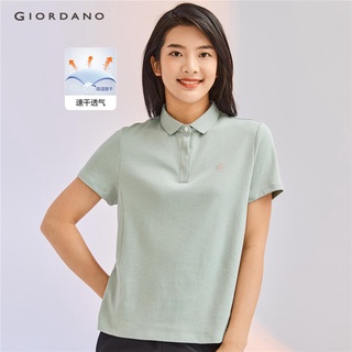 Áo thun polo GIORDANO 05312388 công nghệ khô nhanh G-MOTION cao cấp thời trang cho nữ