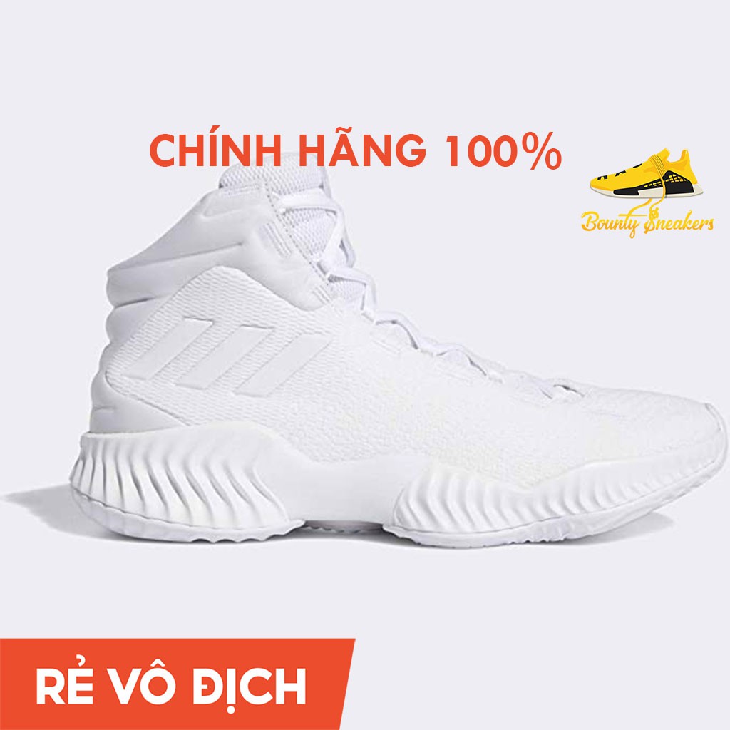 Giày Sneaker Bóng Rổ Nam Adidas Pro Bounce 2018 Mid Fw0902 "Triple White" - Hàng Chính Hãng - Bounty Sneakers :