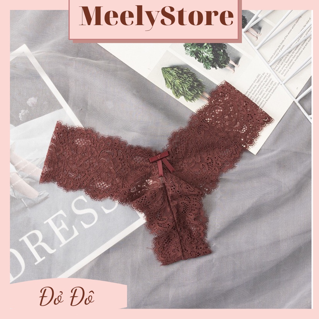 Quần Lót Lọt Khe Ren Nữ Siêu Sexy Dáng Chữ Y Màu Pastel Chất Ren Mềm Mịn Quyến Rũ Thoải Mái, Co Dãn- 8002