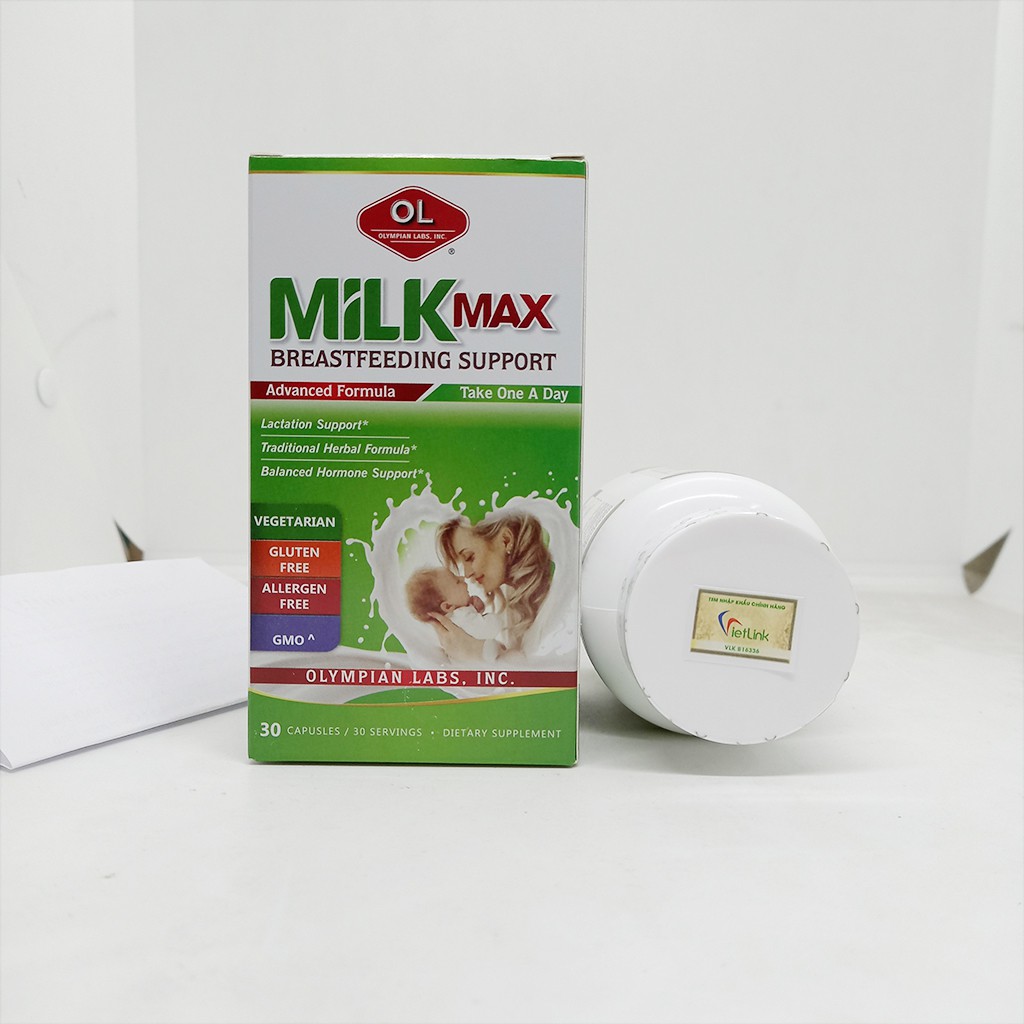 Olympian Labs Milk Max Breastfeeding Support hộp 30 viên - Viên uống lợi sữa