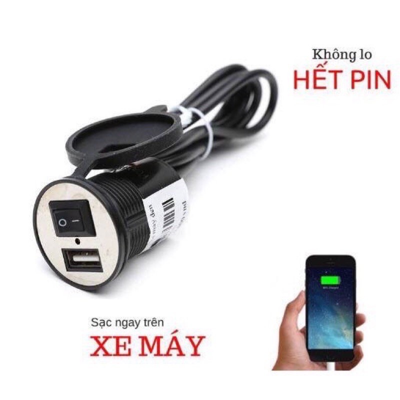 Sạc Gắn Xe Máy Không Lo Điện Thoại Hết Pin