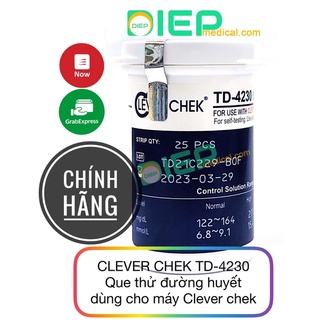 ✅ CLEVER CHEK TD-4230 - Que thử đường huyết dùng cho máy Clever Chek TD-4230 (Chính hãng Clever Chek - Đức)