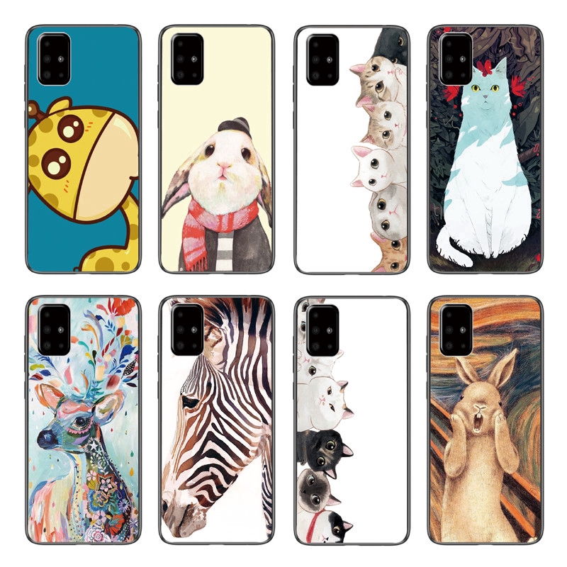 Cartoon Cute Rabbit Cat Back Cover Huawei Honor 30 Pro /Honor 30S/Honor Play 4T Pro Soft TPU Case