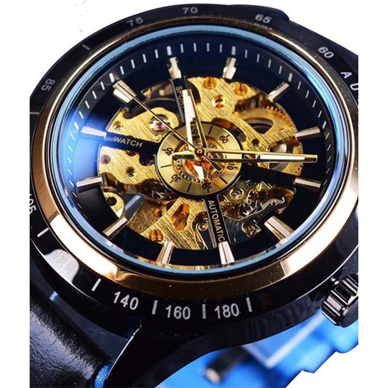 Đồng hồ nam Tevise cơ lộ máy Nhật chính hãng 829 automatic chống xước - chống nước, dây da mềm cao cấp