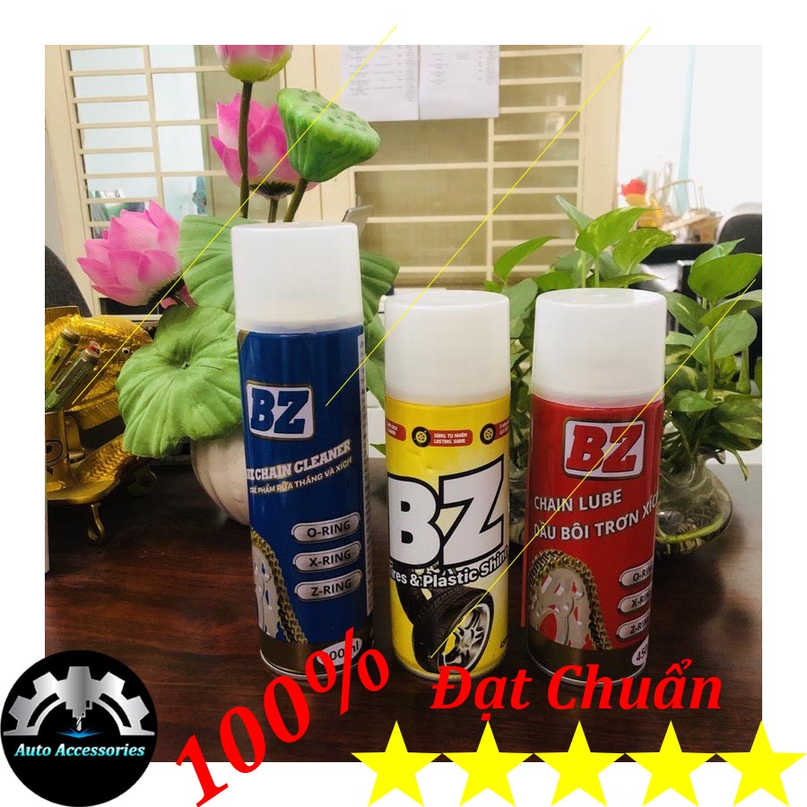 BZ COMBO Dầu Bôi Trơn Xích, Dưỡng Xe, Đánh Bóng Sáng Bề Mặt