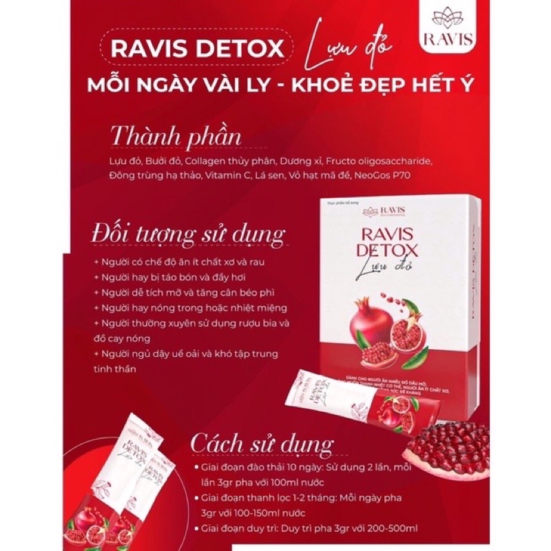 Detox Lựu Đỏ Ravis
