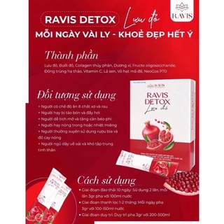 Detox Lựu Đỏ Ravis ( hộp 30 gói chính hãng )