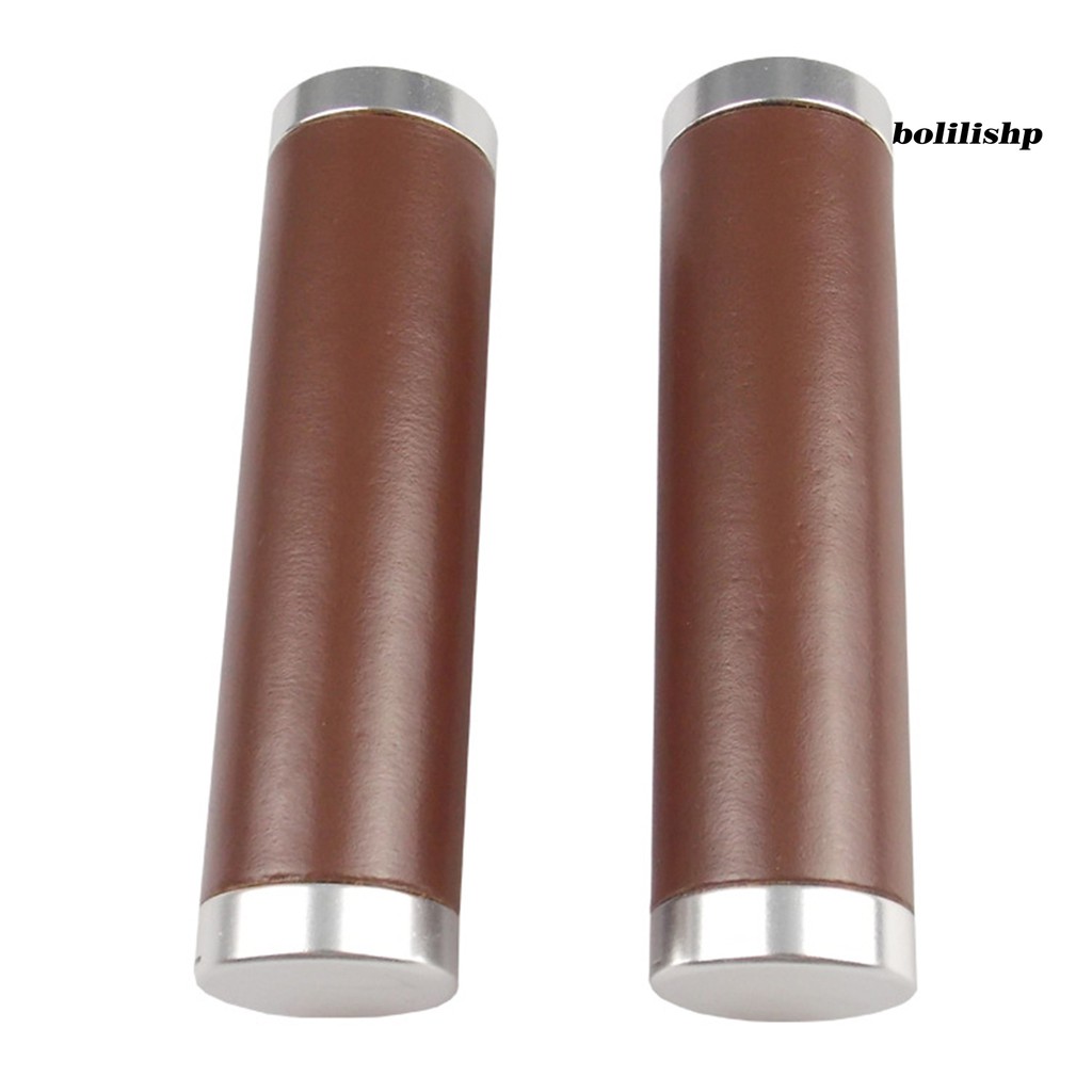 1 Cặp Vỏ Bọc Tay Lái Xe Đạp Leo Núi Chất Liệu Giả Da Phong Cách Vintage