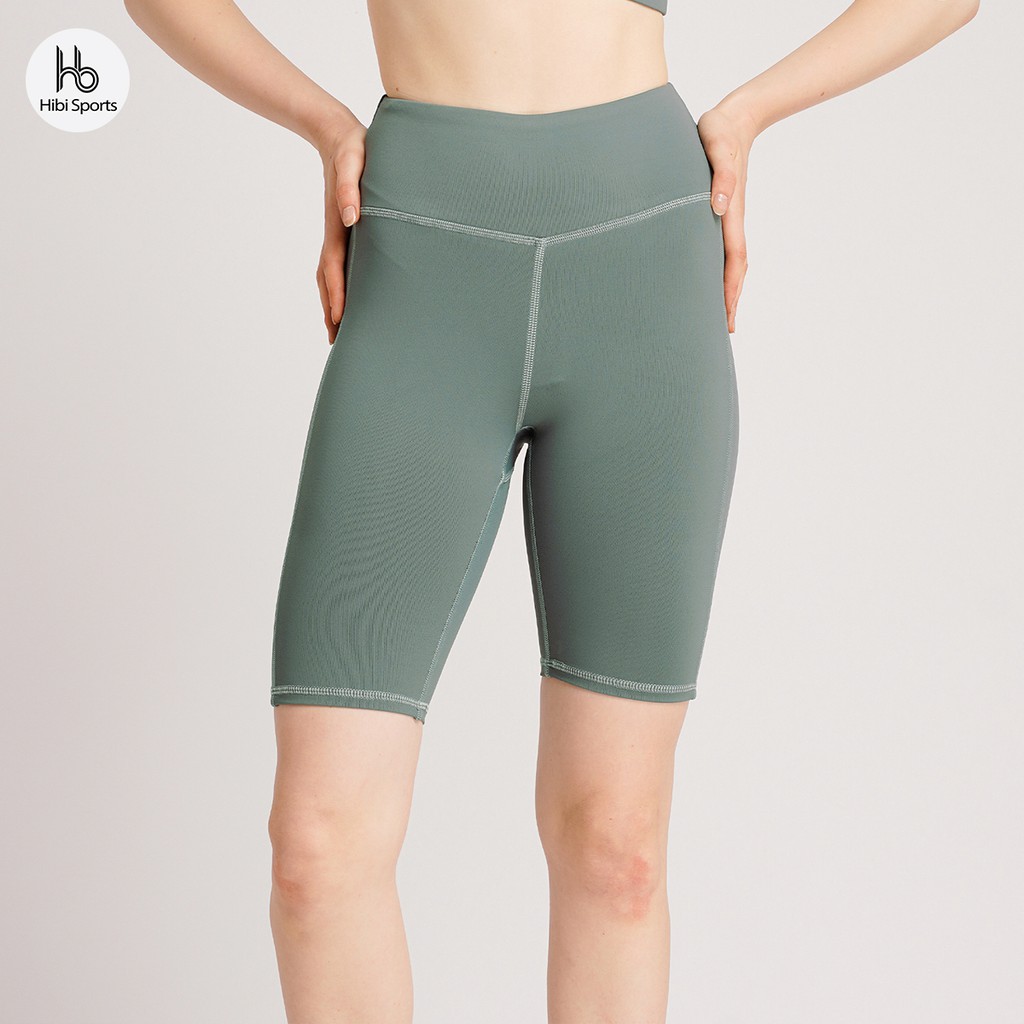 Set đồ tập yoga nữ Hibi Sports H112, áo bra thể thao 6 dây, quần legging đùi lưng cao