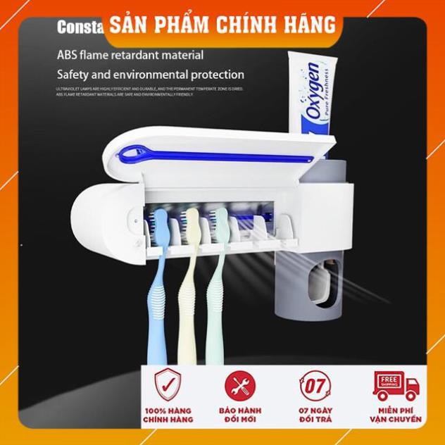 [CAO CẤP] Máy khử trùng/Máy tiệt trùng Bàn Chải đánh răng kiêm nhả kem đánh răng Cao Cấp Tia UV Lên Tới 99%