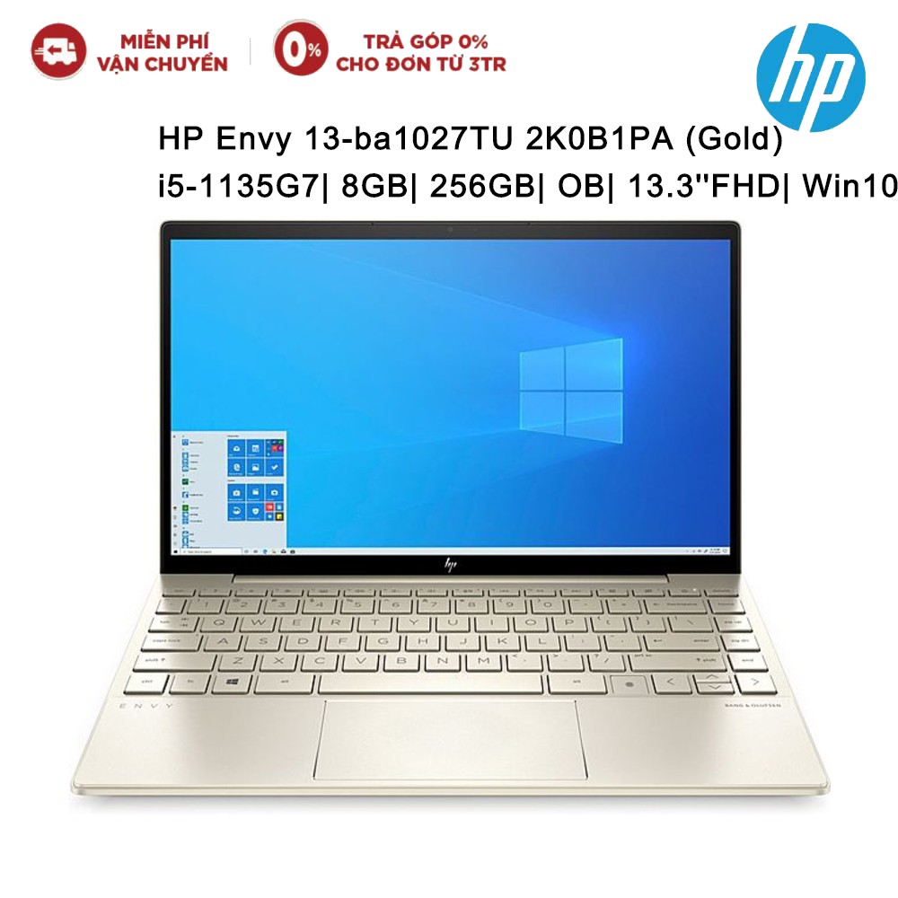 [Mã ELTECHZONE giảm 5% đơn 500K] Laptop HP Envy 13-ba1027TU 2K0B1PA i5-1135G7| 8GB| 256GB| OB| 13.3''FHD| Win10