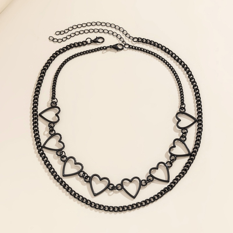 Vòng Cổ Choker Mặt Trái Tim Rỗng Phong Cách Goth