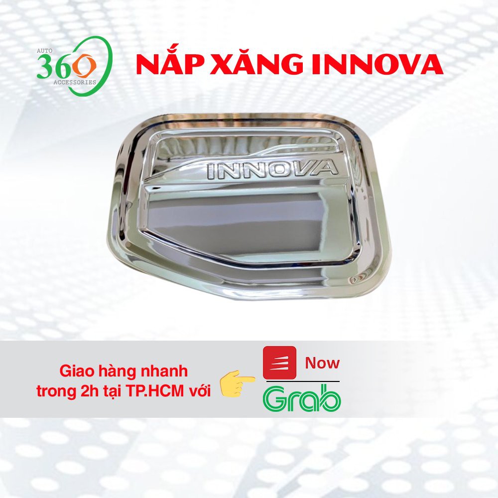 Ốp bình xăng, ốp nắp xăng Innova làm bằng nhựa ABS, dành cho xe Innova đời 2017-2020