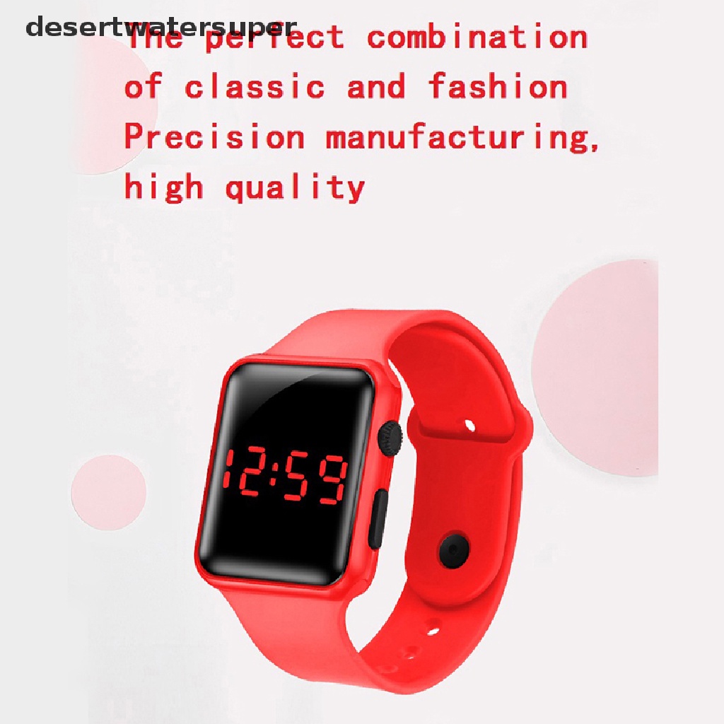 Đồng hồ LED điện tử dây silicone chống nước cho bé