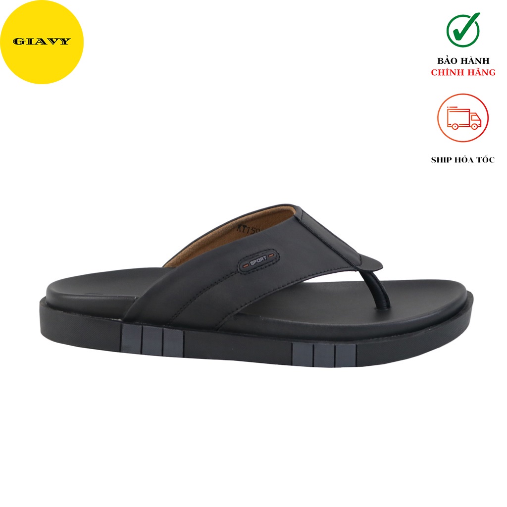 Dép kẹp nam, dép kẹp quai da DUKT8 - GIÀY GIAVY