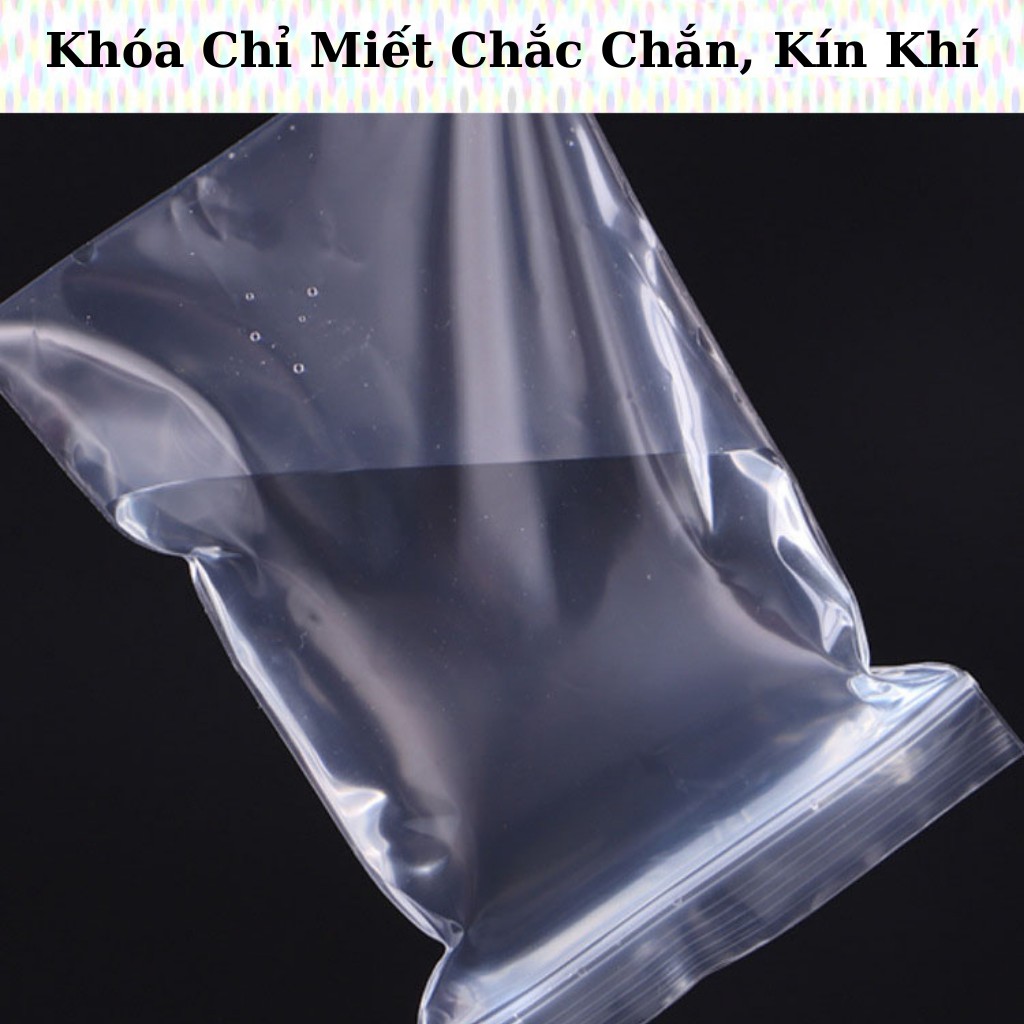 Túi Zip Chỉ Đỏ Túi zipper Viền Đỏ Bấm Miệng Trong Suốt Bịch Zip Nhiều Kích Thước Ziplock