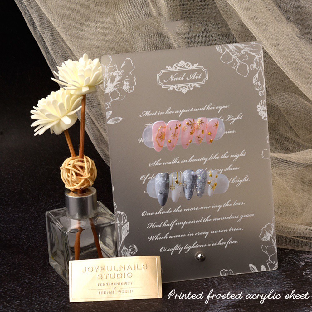 [Hàng mới về] Khung trưng bày móng tay nghệ thuật bằng acrylic họa tiết hoa hồng sử dụng chuyên nghiệp