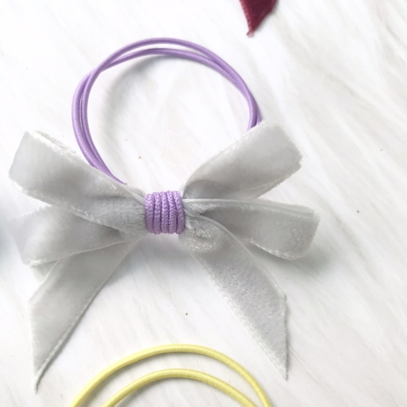 Dây buộc tóc nơ nhung 4 cánh 9 màu dễ thương cho bạn gái