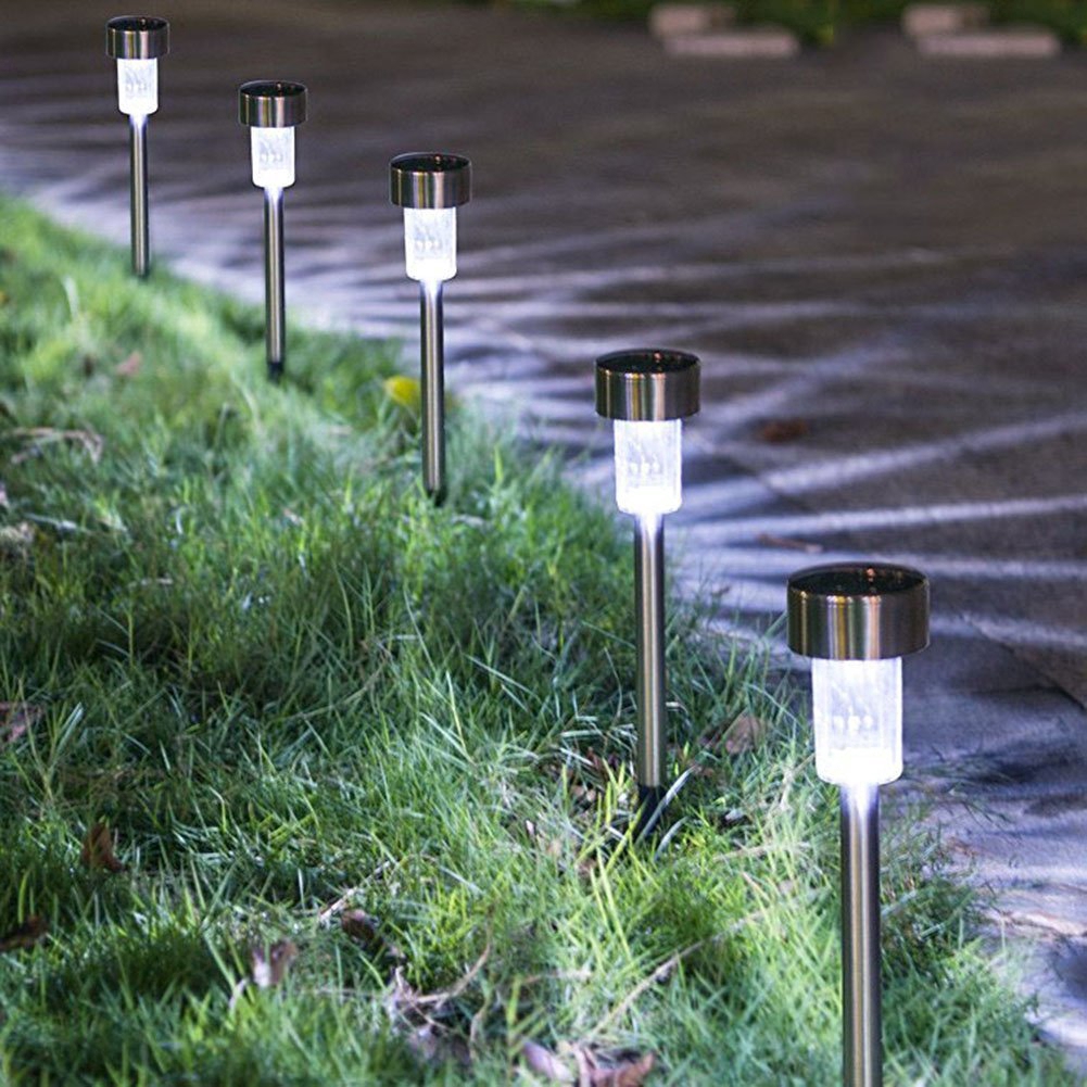 Đèn LED trang trí bãi cỏ sân vườn bằng thép không gỉ chạy bằng năng lượng mặt trời