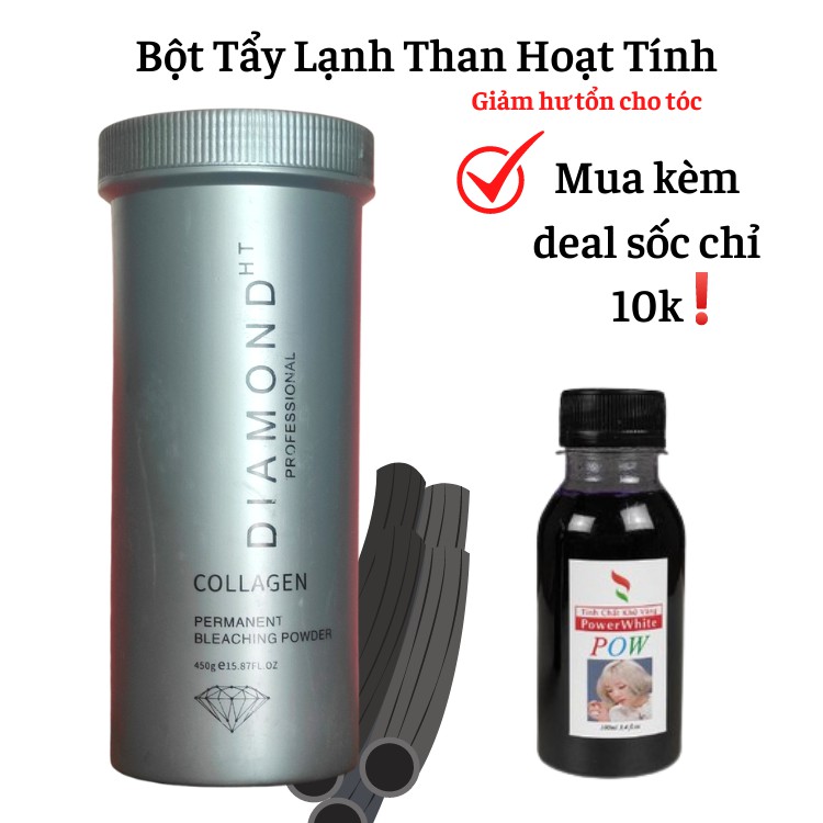 Bột Tẩy Tóc Diamond Tẩy Lạnh Không Làm Nóng Rát 450g