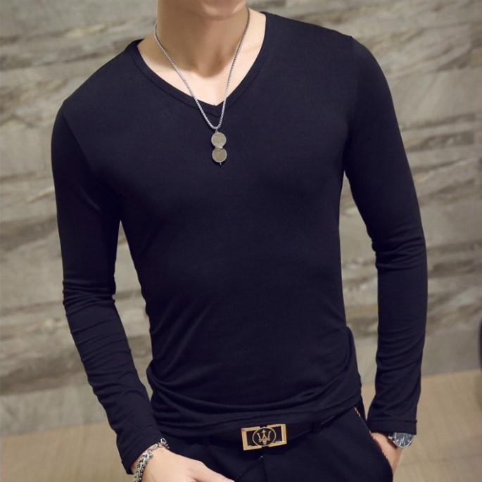 Áo thun dài tay cổ tim nam | BigBuy360 - bigbuy360.vn