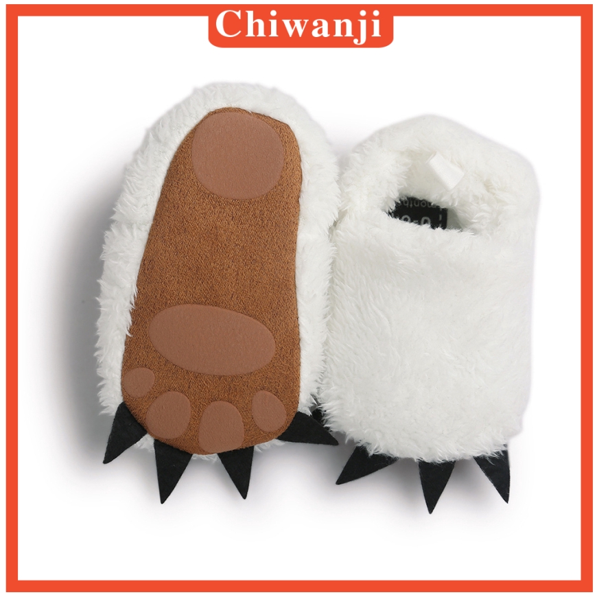 [Chiwanji] Giày Vải Lông Hình Móng Vuốt Dễ Thương Dành Cho Bé Tập Đi