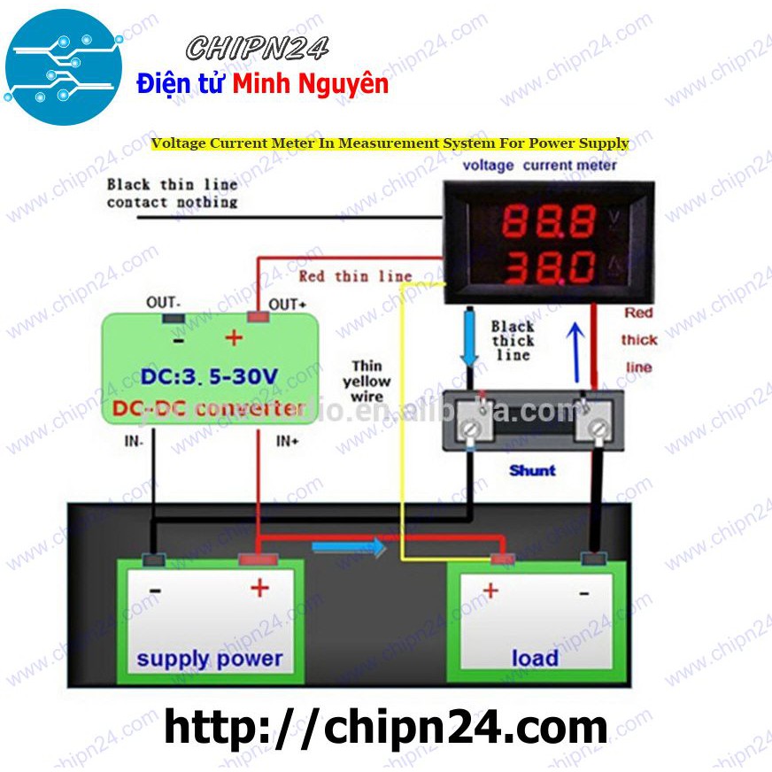 [1 CÁI] Module Đo Dòng Áp 0-100V 10A