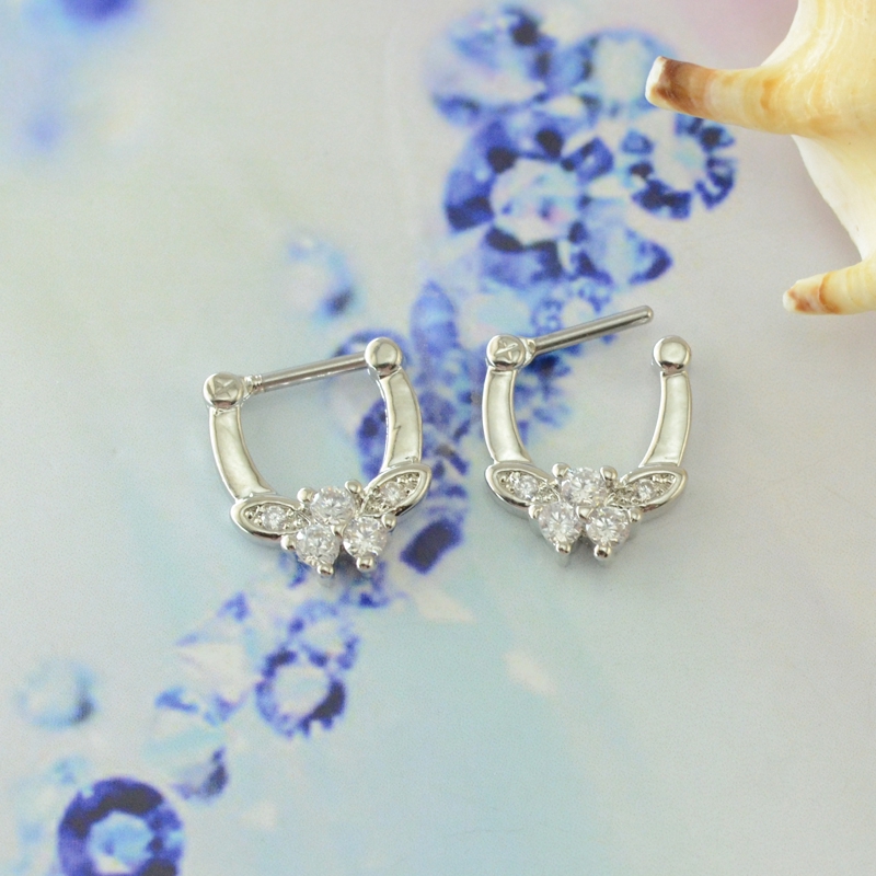 Khuyên mũi đính đá sành điệu cá tính 16g