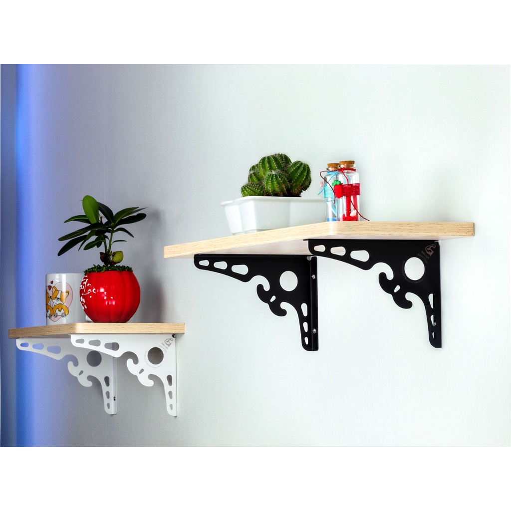 Eke chữ L hoa văn treo tường, giá để kệ chính hãng 15x20cm