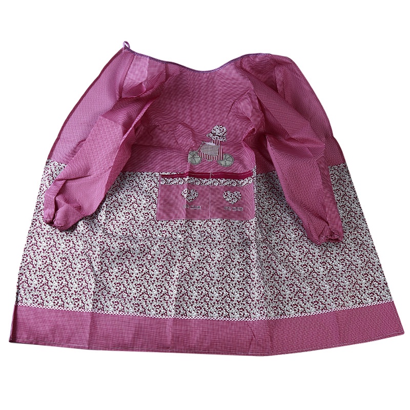 Tạp Dề Nấu Ăn Có 2 Túi Họa Tiết Dễ Thương Phong Cách Hàn Quốc